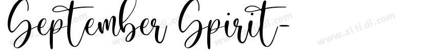September Spirit字体转换